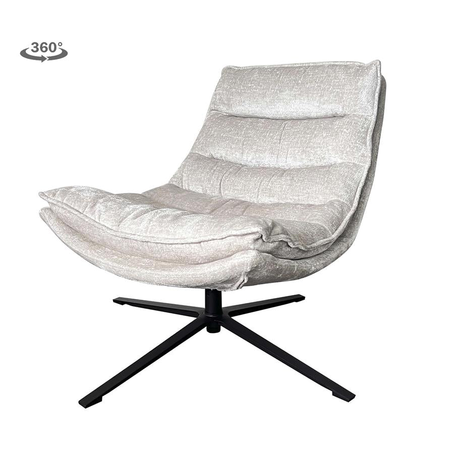 Towerliving Venice Fauteuil – Stof BMG806 – Beige – Draaibaar